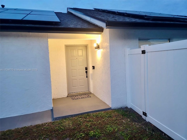 view of doorway to property