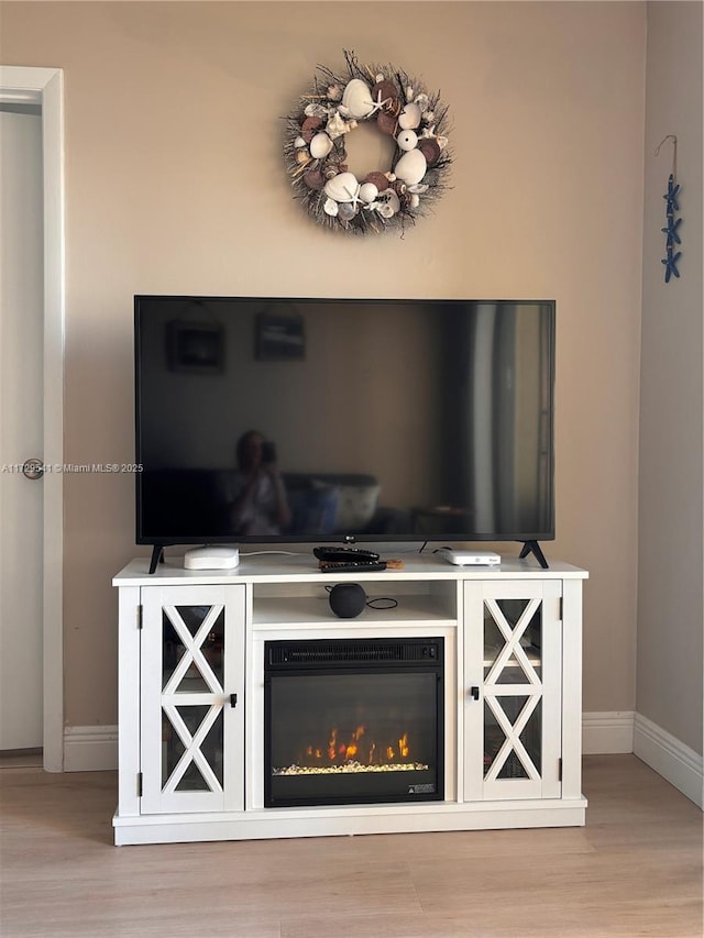 details featuring hardwood / wood-style floors