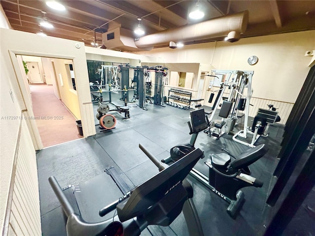 view of workout area