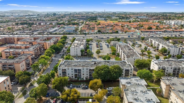 aerial view featuring a mountain view