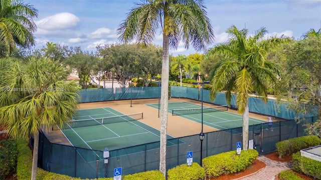 view of tennis court