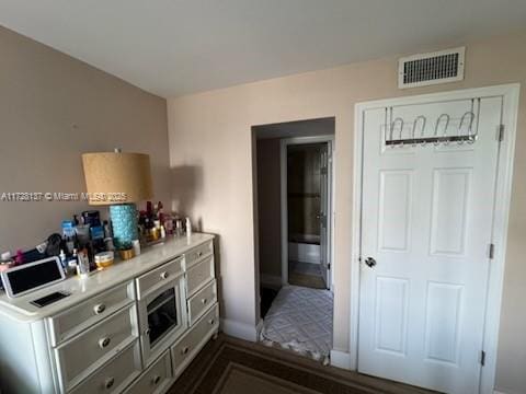 interior space featuring gray cabinetry