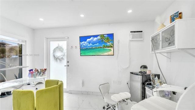 bathroom featuring a wall mounted air conditioner