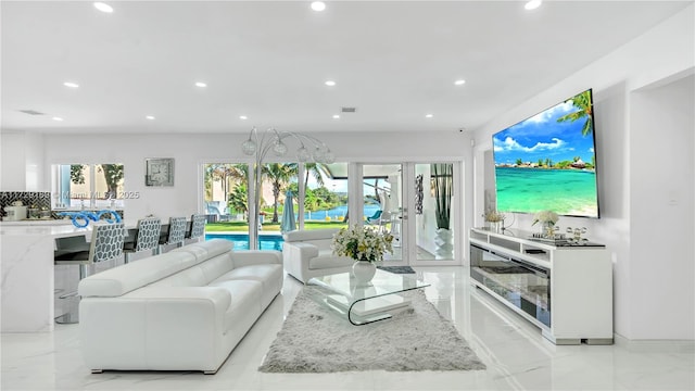 living room with a wealth of natural light