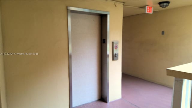 hall with elevator