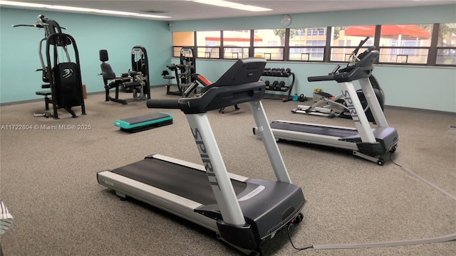 view of workout area