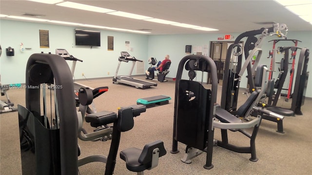 view of exercise room