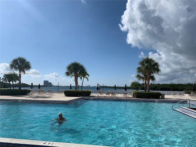 view of pool with a patio area