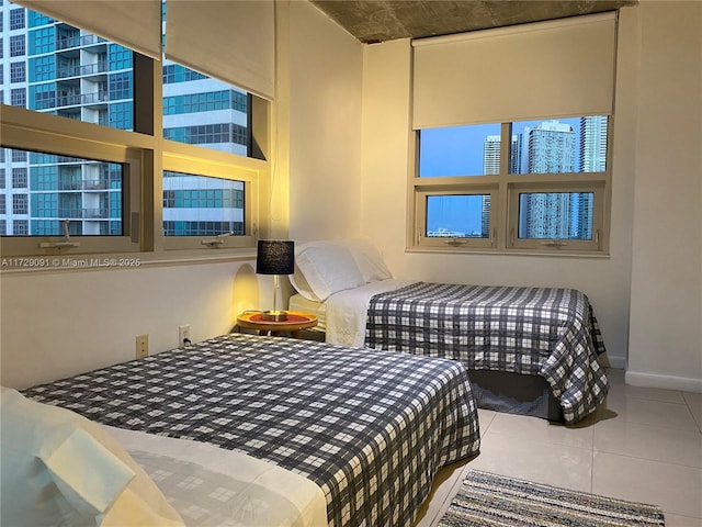 view of tiled bedroom