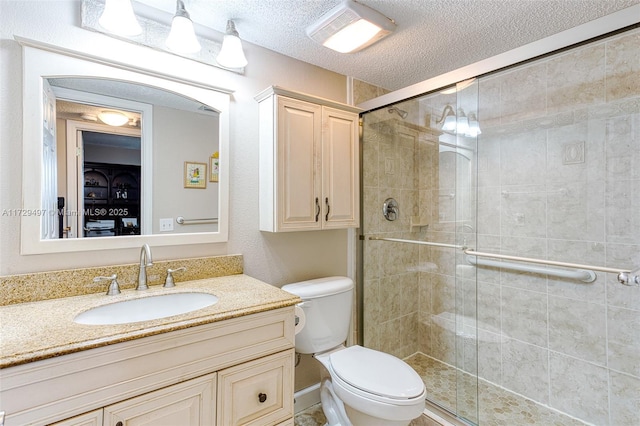 9400 N Hollybrook Lake Dr Unit 303, Pembroke Pines, FL 33025 - bathroom with vanity, toilet, and a stall shower