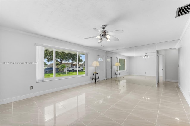 2070 NW 84th Ter, Pembroke Pines, FL 33024 - unfurnished room with ceiling fan, ornamental molding, and baseboards