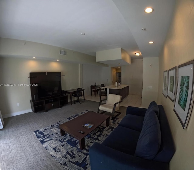 view of carpeted living room