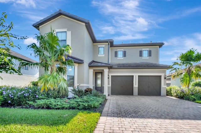 view of front of home featuring a garage