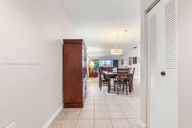 view of tiled dining room