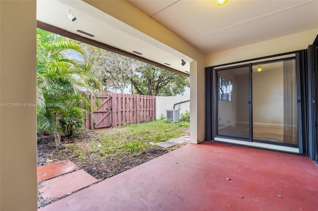 view of patio featuring cooling unit