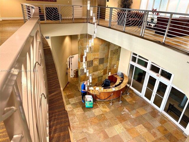1755 E Hallandale Beach Blvd Unit 1605E, Hallandale Beach, FL 33009 - stairs with stone finish flooring