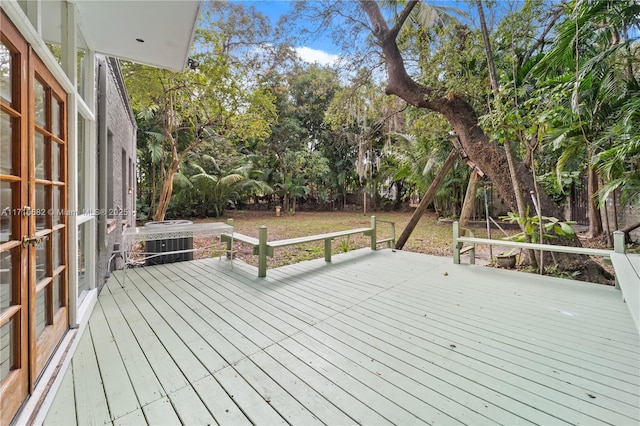 deck with french doors