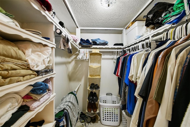 view of walk in closet