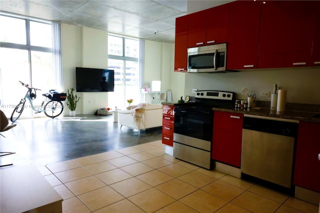 kitchen with stainless steel appliances