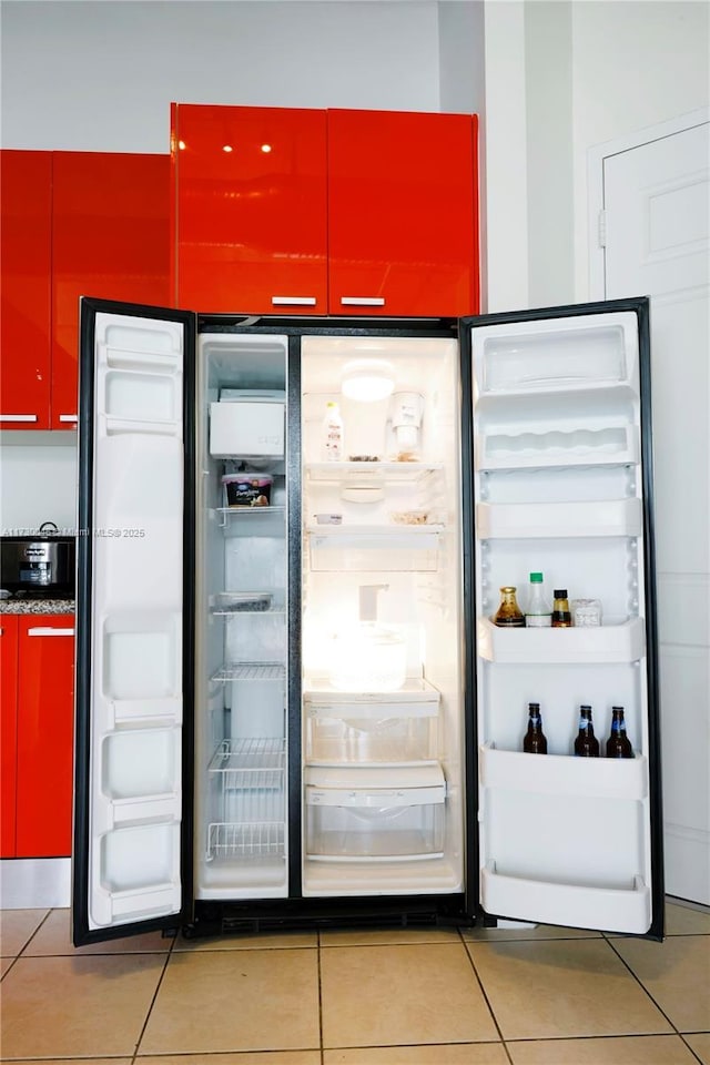 interior space featuring light tile patterned floors