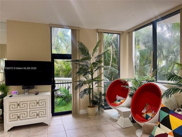 sunroom featuring a wealth of natural light