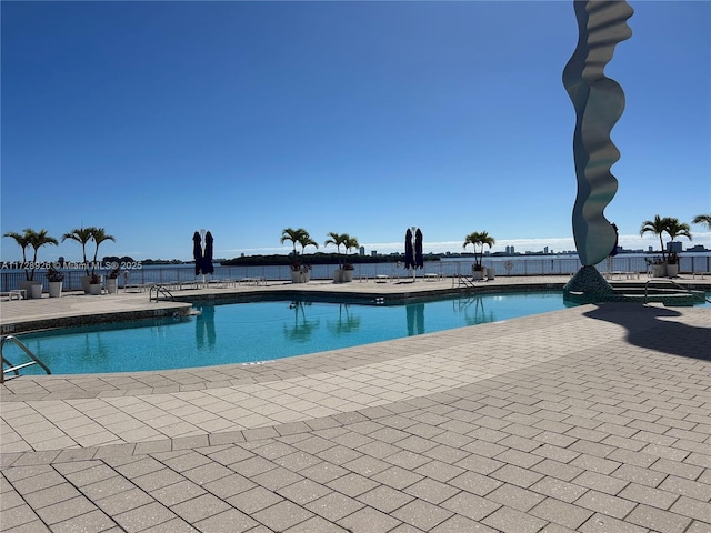 view of pool with a patio