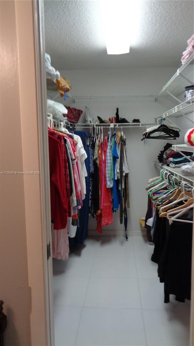 view of walk in closet