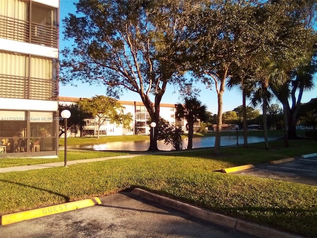 view of home's community featuring a yard