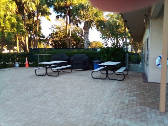 view of patio featuring area for grilling