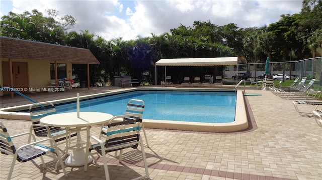 view of pool with a patio area