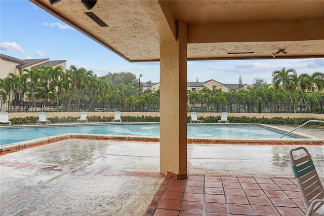 view of pool featuring a patio area