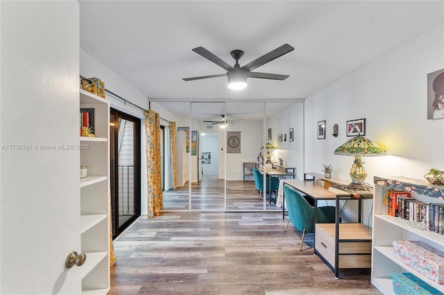 hall featuring hardwood / wood-style flooring