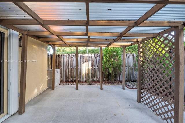 view of patio / terrace with a pergola