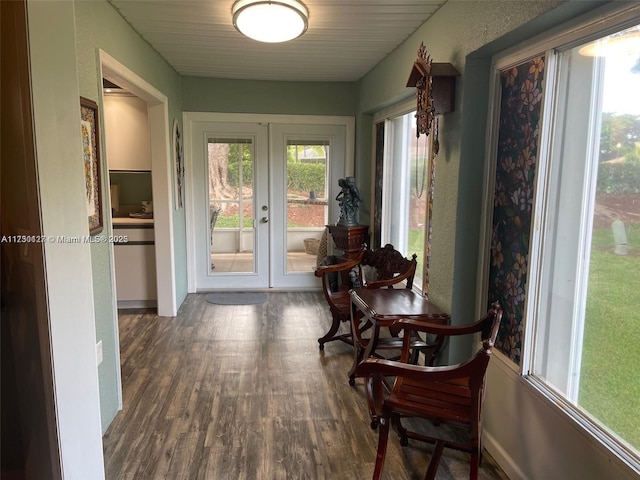 interior space with french doors