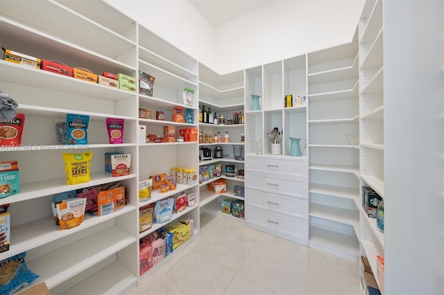 view of pantry