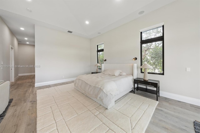 3275 Islewood Ave, Weston, FL 33332 - bedroom with recessed lighting, light wood finished floors, visible vents, and baseboards