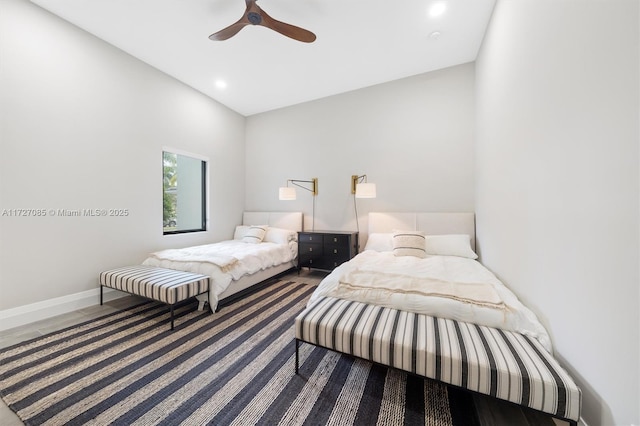3275 Islewood Ave, Weston, FL 33332 - bedroom featuring recessed lighting, baseboards, and ceiling fan