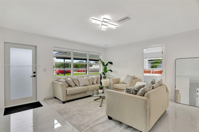 living room with a wealth of natural light