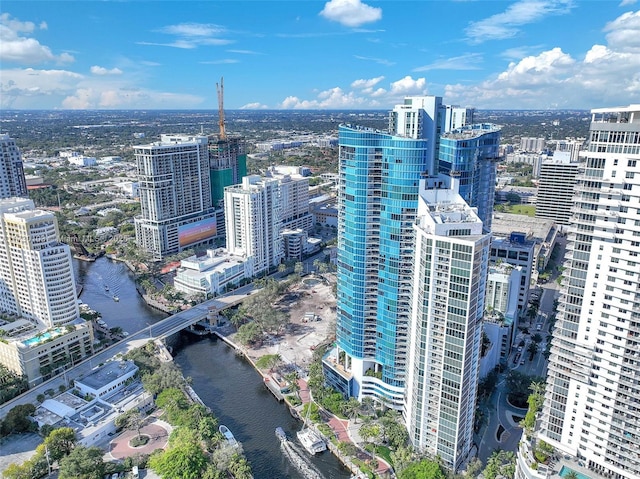 view of city with a water view