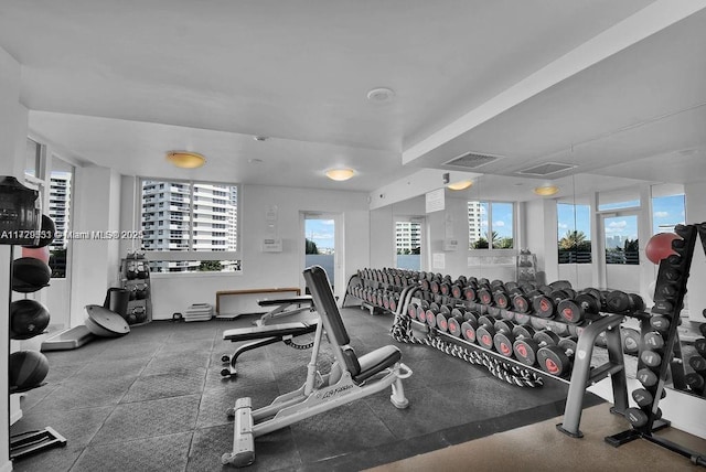 view of workout area