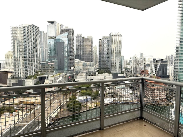 balcony with a city view