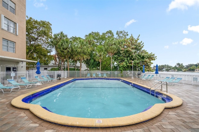 view of pool with a patio area