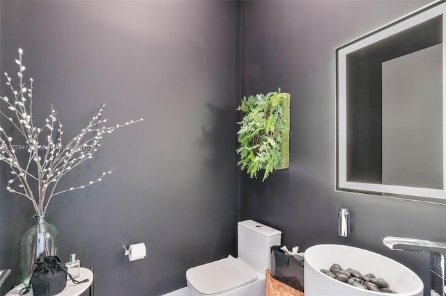 bathroom with sink and toilet