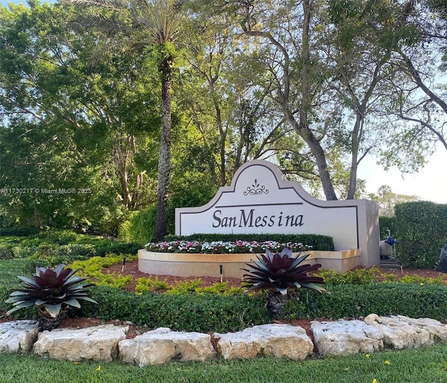 view of community sign