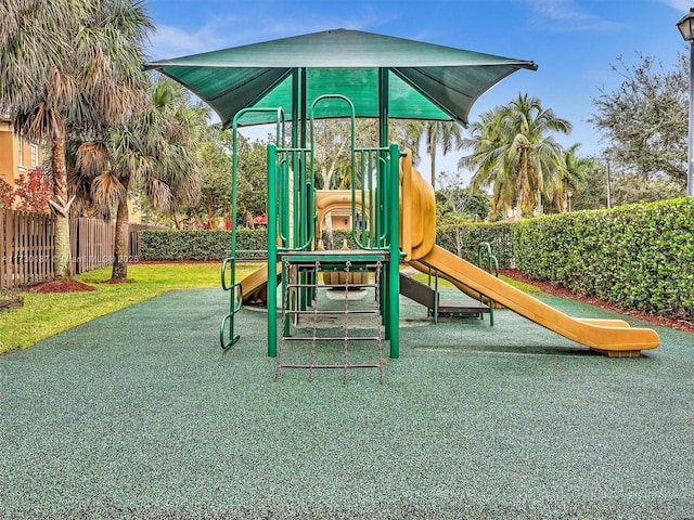 view of jungle gym