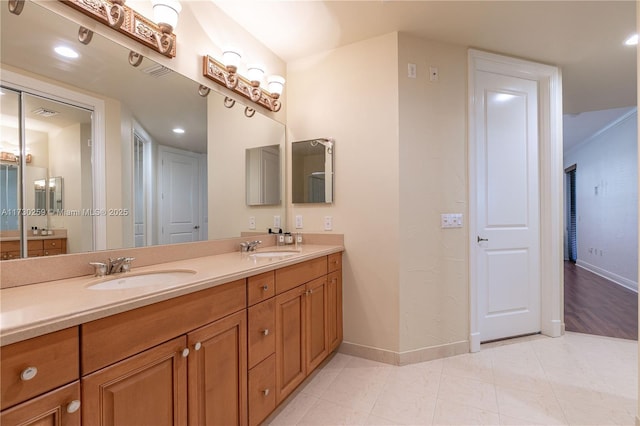 bathroom with vanity