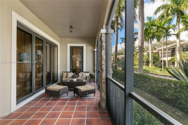 view of sunroom