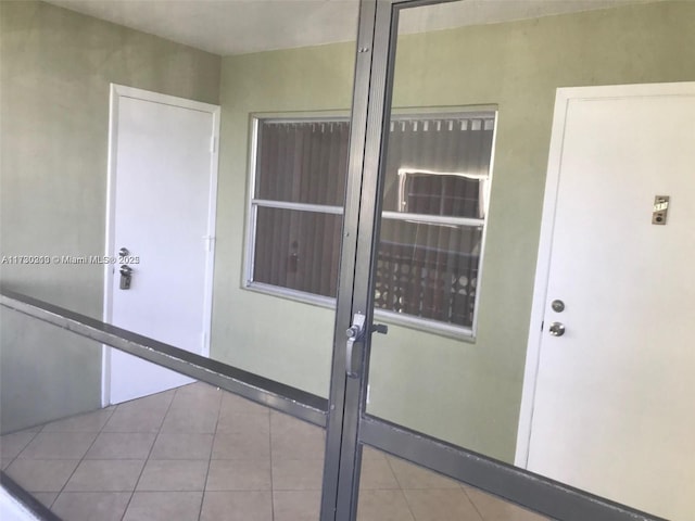 property entrance with french doors