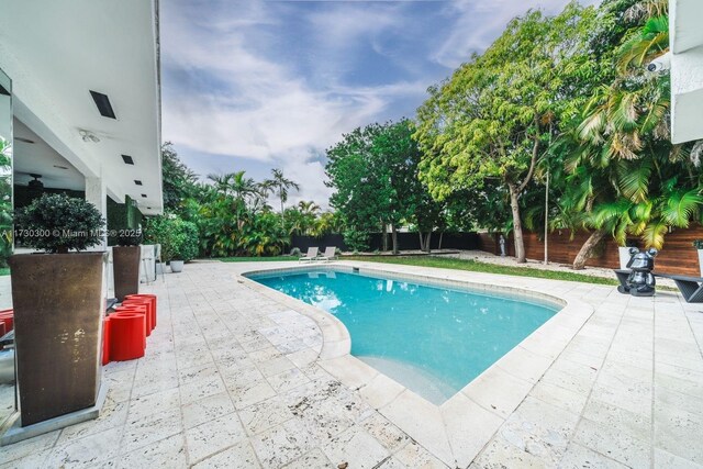 view of pool with a patio area