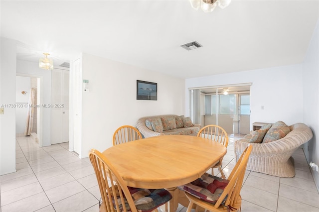 view of tiled dining space